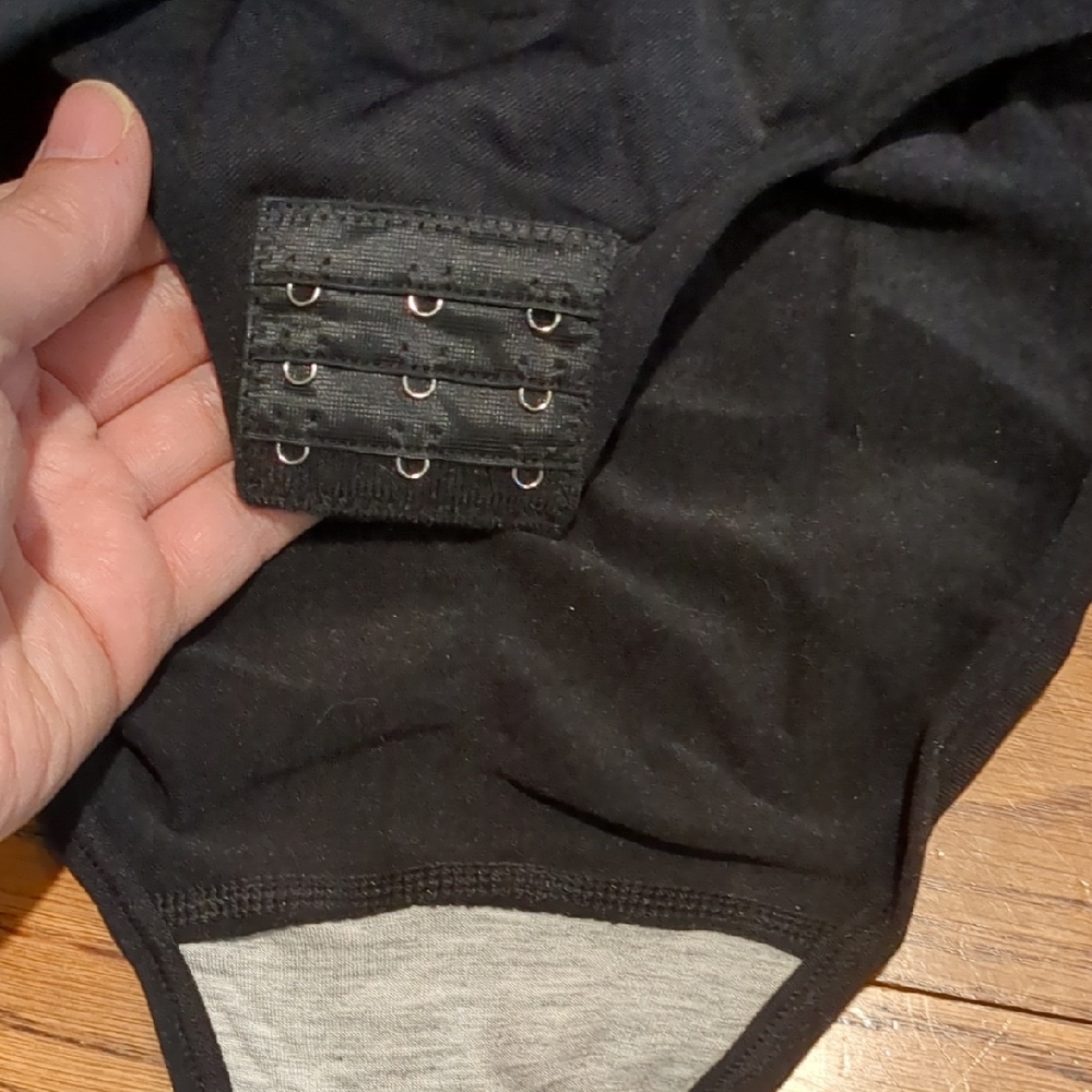 Black Bodysuit with Spaghetti Straps Sz Small - Picture 5 of 9